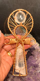 clear quartz copper ankh crystal