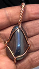 Hematite Copper Wirewrapped Pendant Necklace - Infinite Treasures, LLC