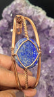 Lapis Lazuli Wirewrapped Copper Bracelet - Infinite Treasures, LLC