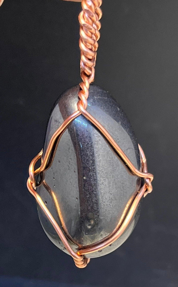 Hematite, pendant, necklace, protection, grounding