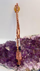 Amethyst, Rose Quartz and Clear Quartz with Golden Healer Handheld Ankh - Infinite Treasures, LLC