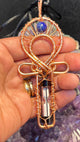 remembrance urn ash memorial ankh pendant copper wirewrapped