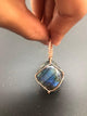 Natural Labradorite Crystal Copper Pendant - Infinite Treasures, LLC