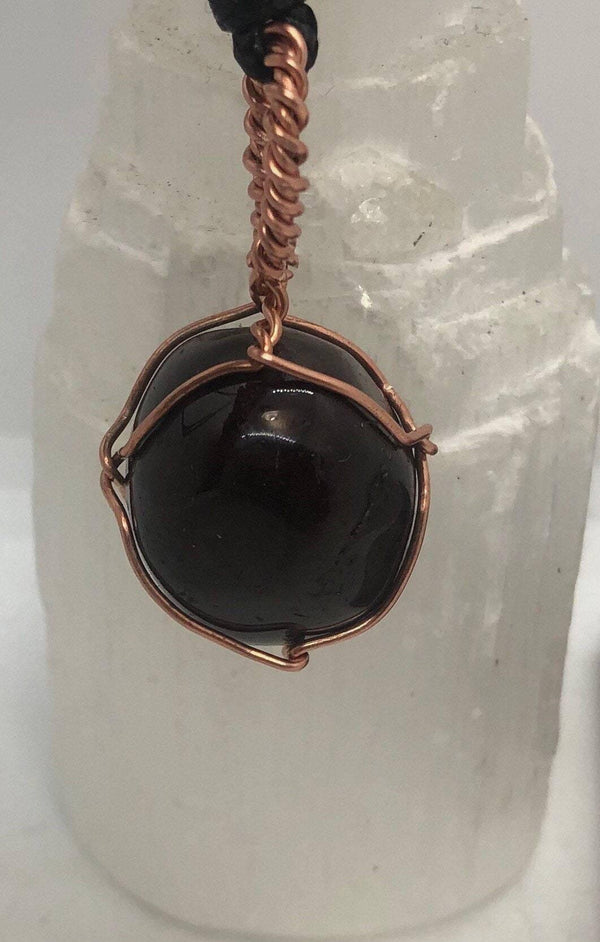 Natural Garnet Crystal Copper Pendant - Infinite Treasures, LLC