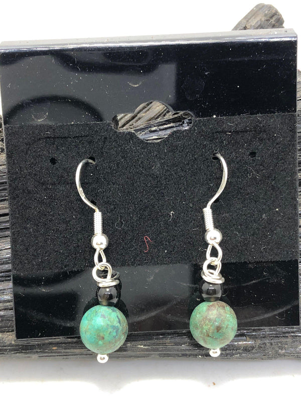 Gemstone Sterling Silver Hooks Drop Dangle Earrings - Infinite Treasures, LLC