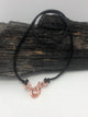 Black “satiny” Cord with Handmade Copper Clasp Necklace - Infinite Treasures, LLC