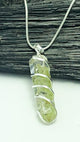 Peridot Organite Pendant with Silver Chain - Infinite Treasures, LLC