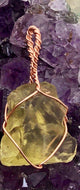 Rare Lemon Quartz 1 1/2- 2 Inch Crystal Copper Pendant - Infinite Treasures, LLC