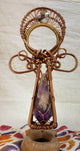 Third eye opener Ankh Crystal Amethyst with Clear Crystal Sphere - Infinite Treasures, LLC